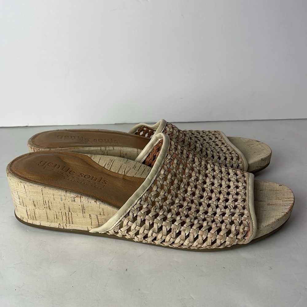 Gentle Souls Gisele Woven Wedge Sandals 10
